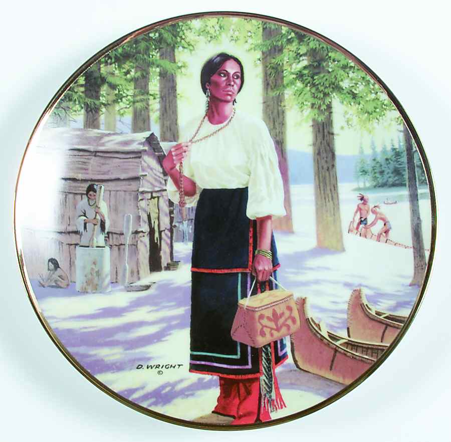 Noble American Indian Women Lily Of The Mohawks - Boxed by Hamilton Collection-1