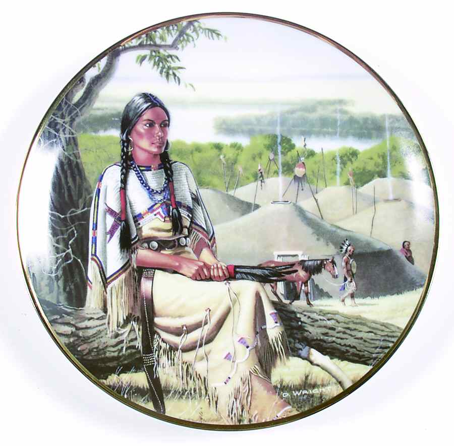 Noble American Indian Women Minnehaha - Boxed by Hamilton Collection-1
