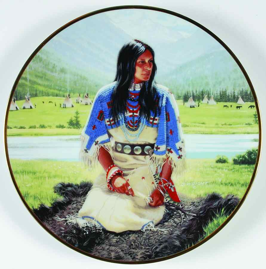 Noble American Indian Women Falling Star - Boxed by Hamilton Collection-1