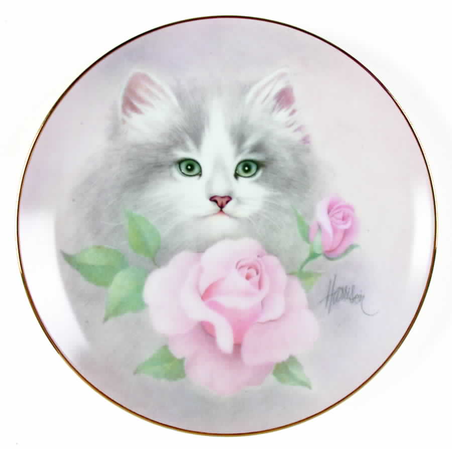 Petals & Purrs Blushing Beauties - No Box by Hamilton Collection-1