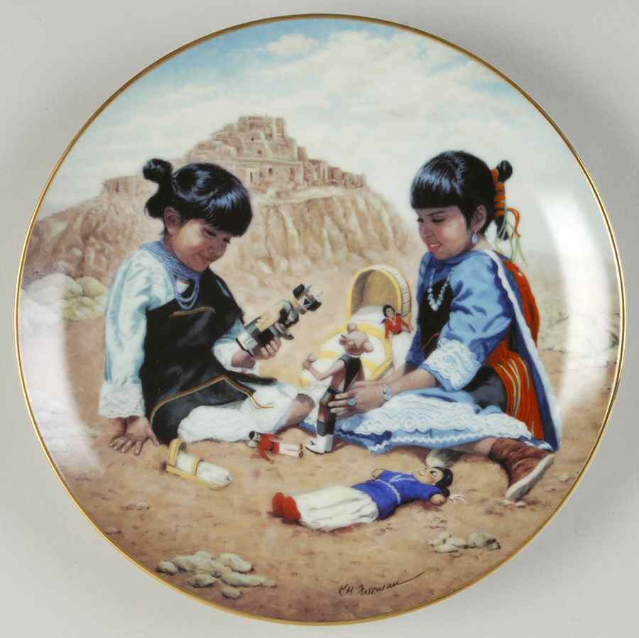 Proud Indian Families Playing With Tradition-Hopi - Boxed by Hamilton Collection-1