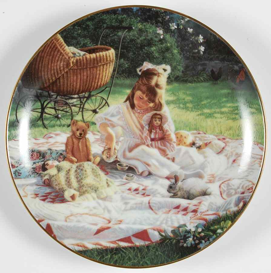 Quiet Moments of Childhood Jessica's Tea Party - No Box by Hamilton Collection-1