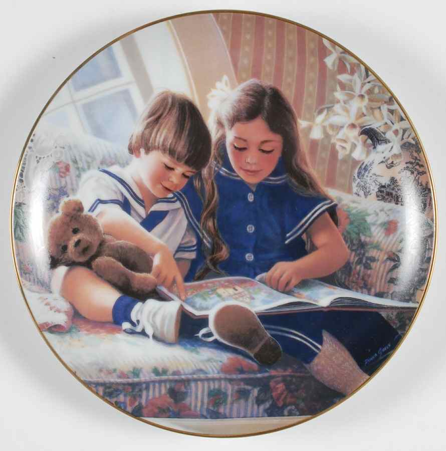 Quiet Moments of Childhood Eric And Erin's Storytime - No Box by Hamilton Collection-1