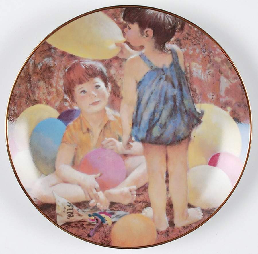 Summer Days of Childhood Balloon Carnival - Boxed by Hamilton Collection-1