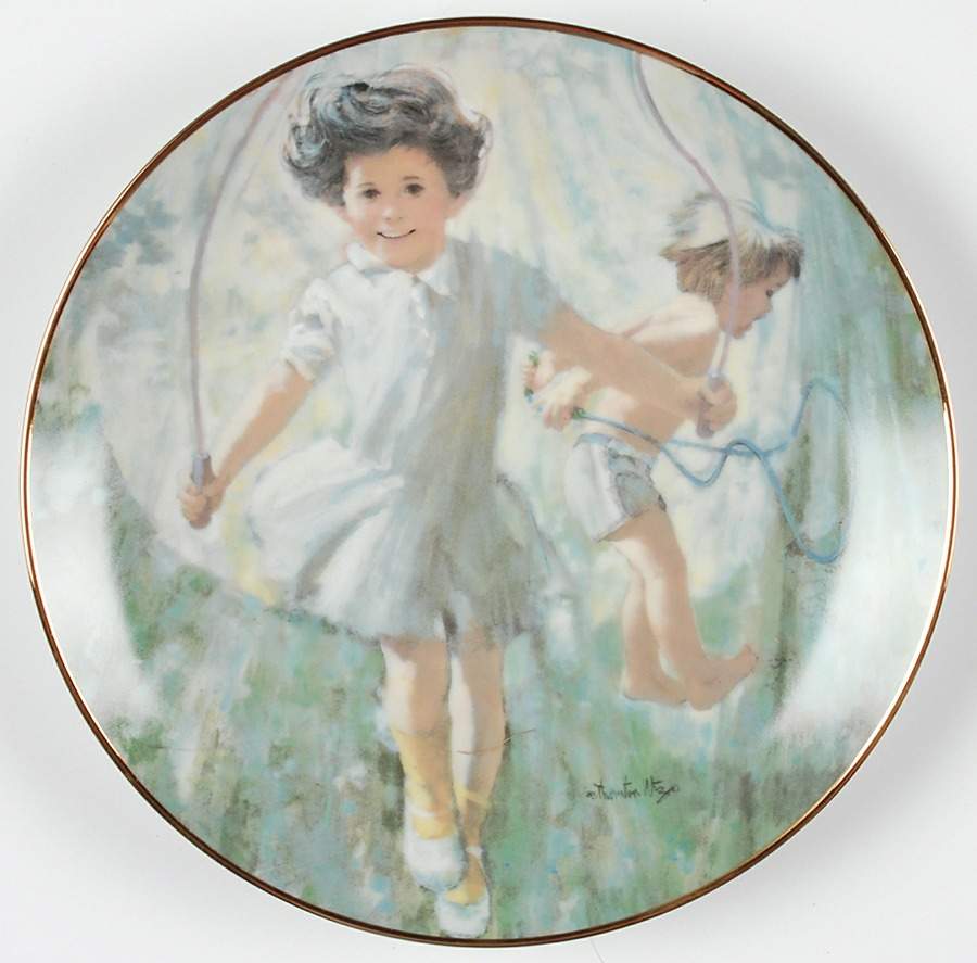 Summer Days of Childhood A Jumping Contest - No Box by Hamilton Collection-1
