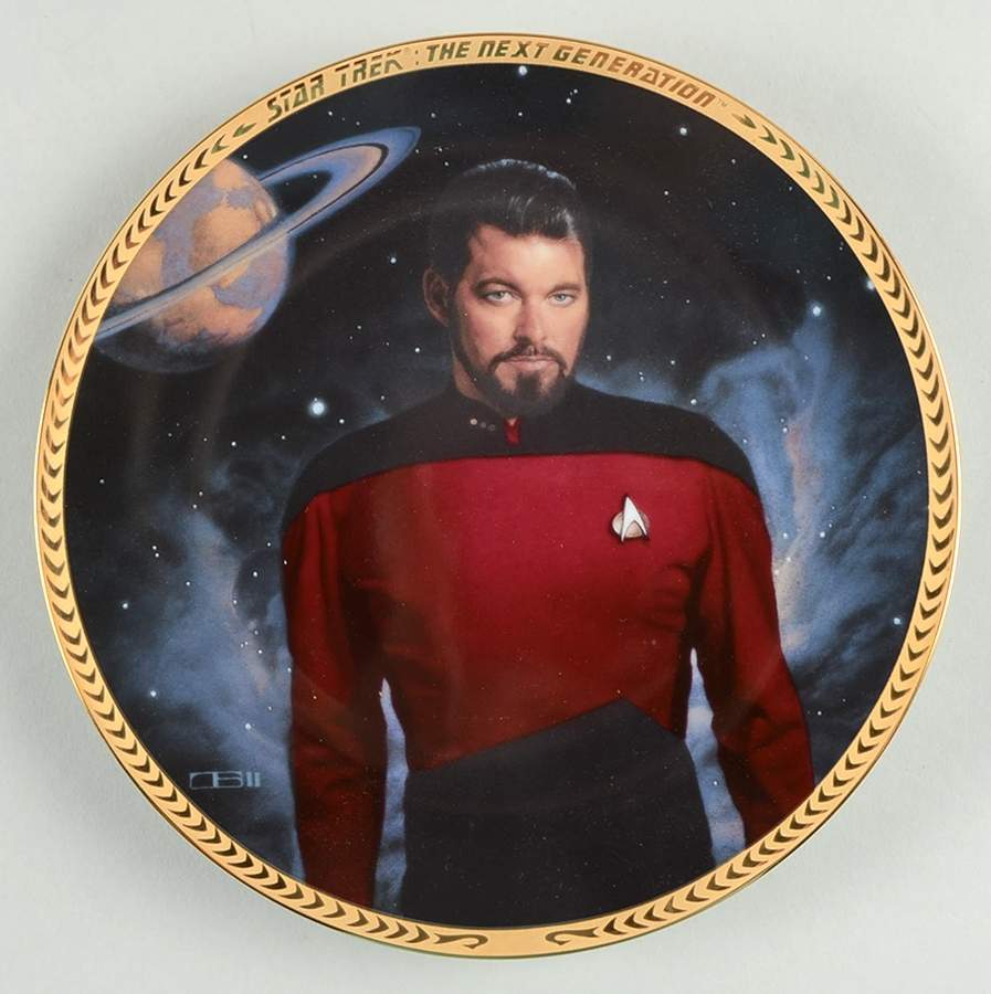 Star Trek Next Generation 5th Anniversary Commander William T Riker - No Box by Hamilton Collection-1