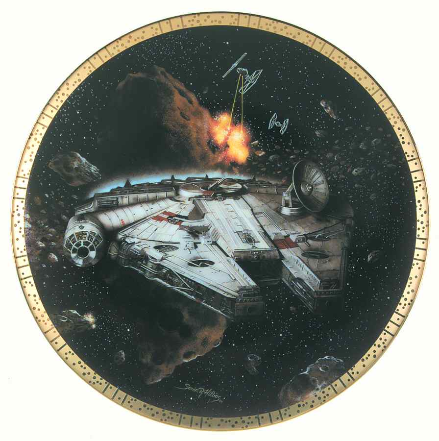 Star Wars Space Vehicles Millennium Falcon - No Box by Hamilton Collection-1