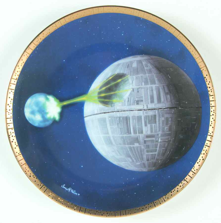Star Wars Space Vehicles Death Star - No Box by Hamilton Collection-1