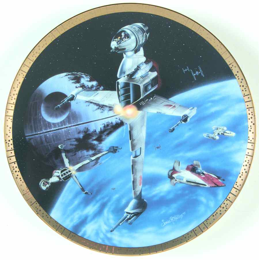 Star Wars Space Vehicles B-Wing Fighter - No Box by Hamilton Collection-1