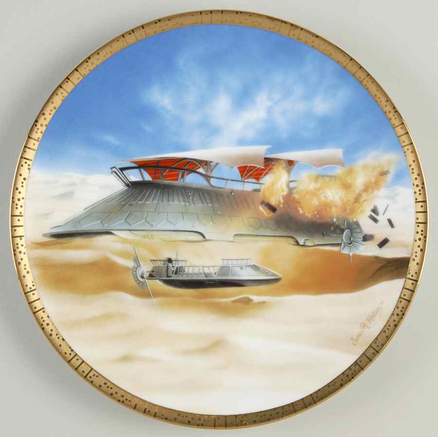 Star Wars Space Vehicles Jabba's Sail Barge - No Box by Hamilton Collection-1