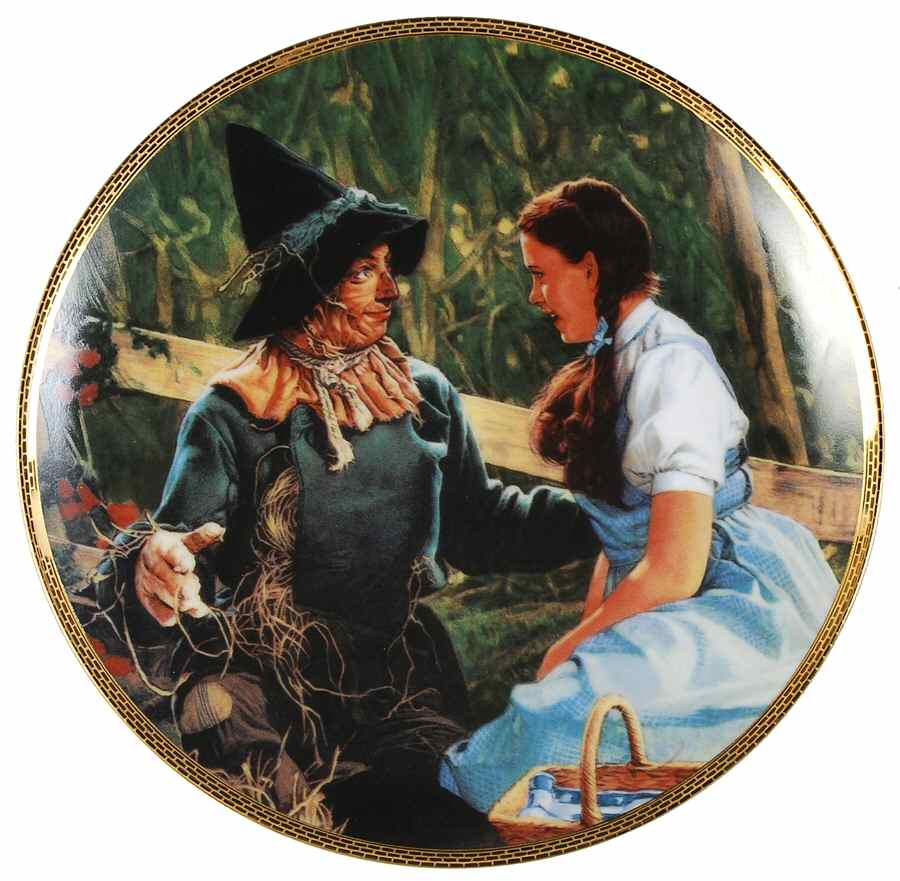 Wizard of Oz Commemorative Dorothy Meets The Scarecrow - No Box by Hamilton Collection-1