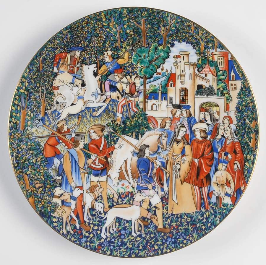 La Chasse A La Licorne Brought To The Castle - Boxed by Haviland & Parlon-1