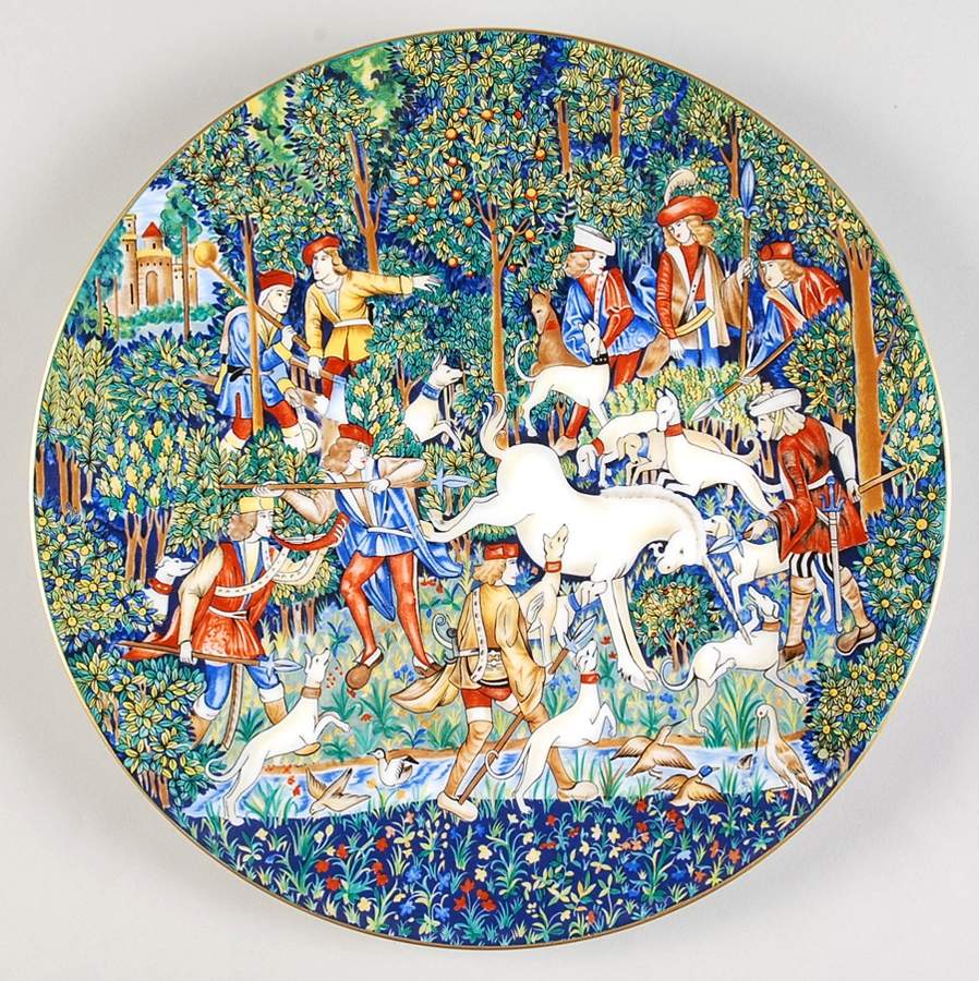 La Chasse A La Licorne Unicorn Surrounded - Boxed by Haviland & Parlon-1