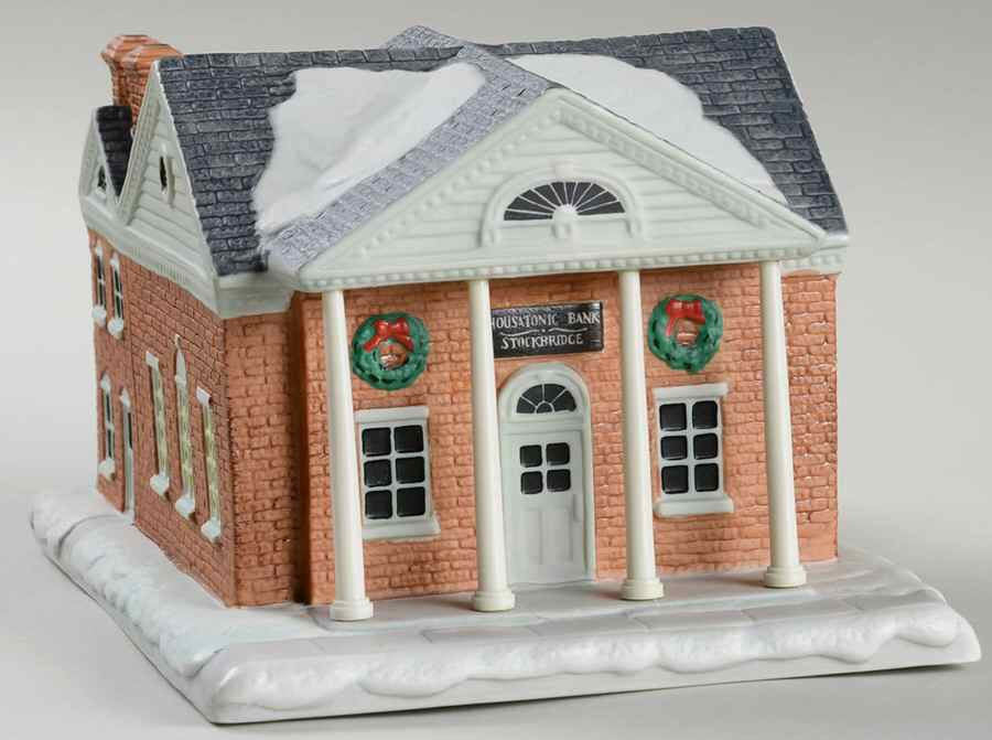Rockwell's Christmas in Stockbridge The Bank-6 3/4" L - Boxed by Hawthorne Village-1