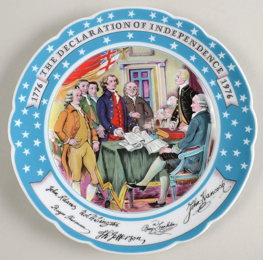 Bicentennial Plate The Declaration Of Independence - No Box by Haviland-1