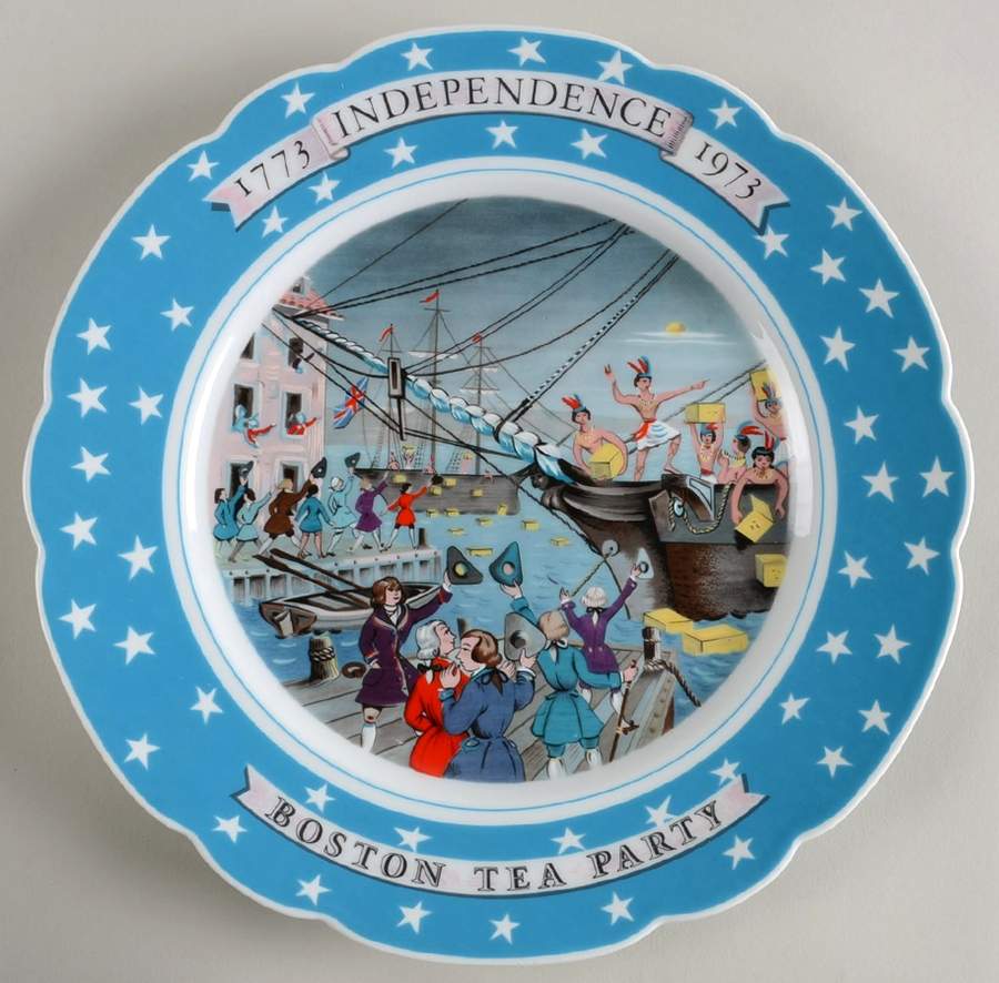 Bicentennial Plate Boston Tea Party - No Box by Haviland-1