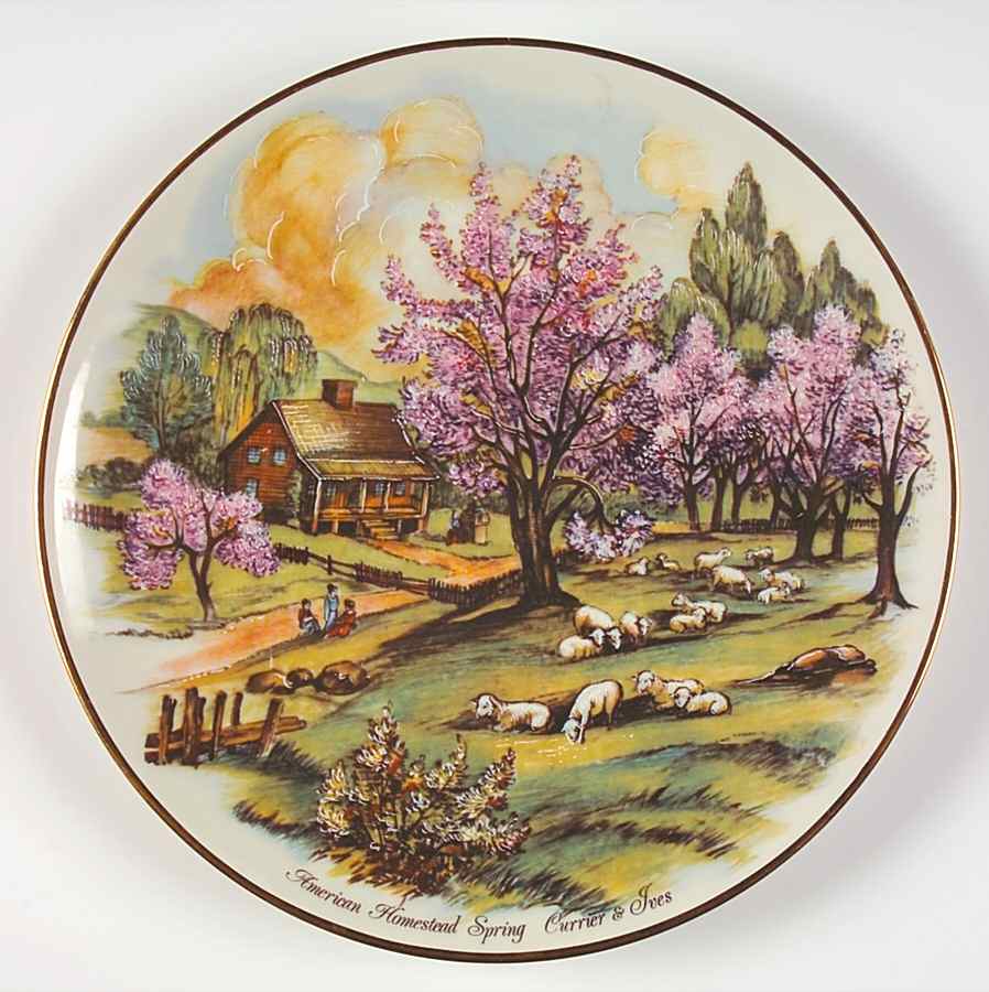 Currier & Ives America American Homestead Spring - No Box by Heritage House-1