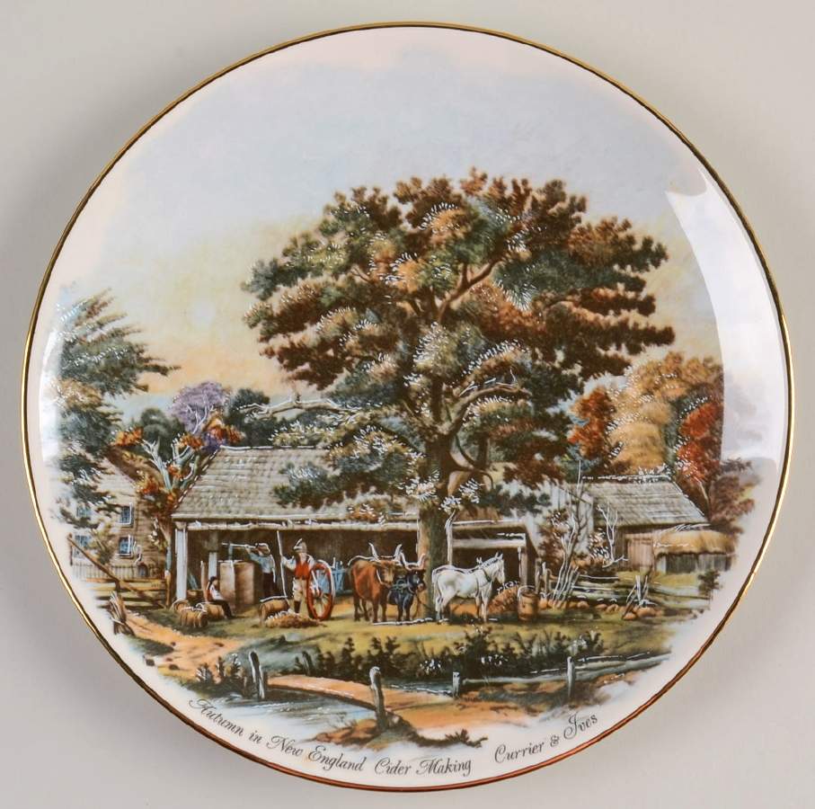 Currier & Ives America Autumn In New Eland - No Box by Heritage House-1