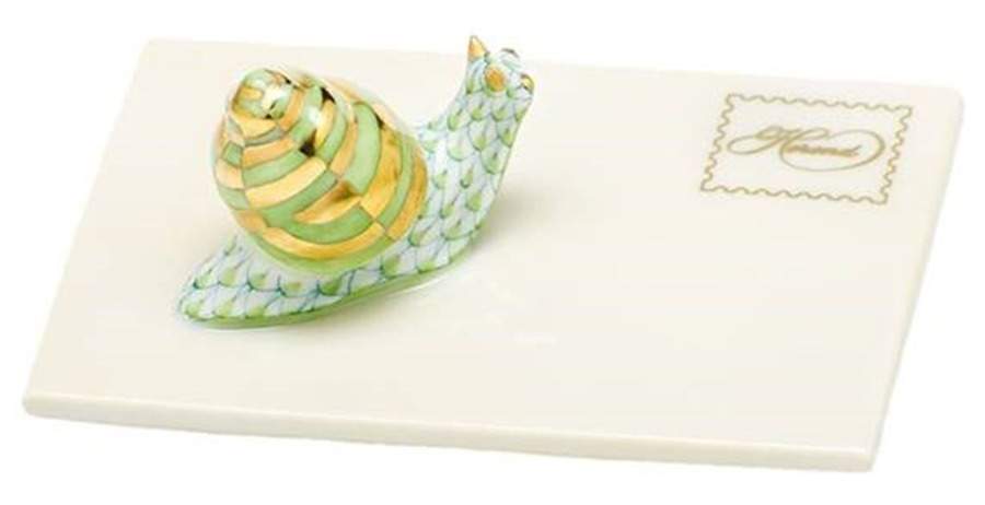 Bugs & Friends Snail Mail-Key Lime - No Box by Herend-1