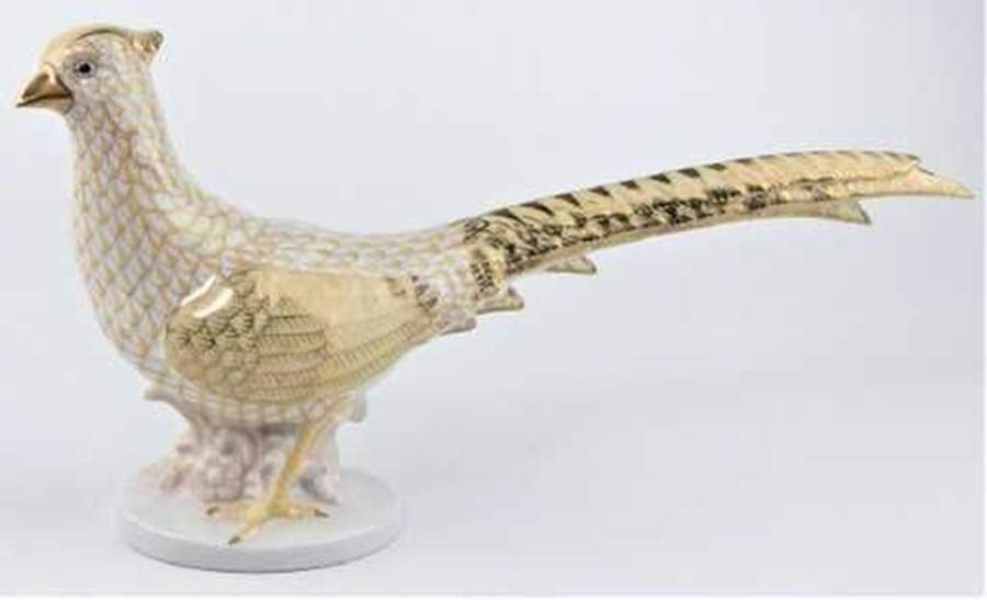 Game Birds Pheasant-Butterscotch - No Box by Herend-1