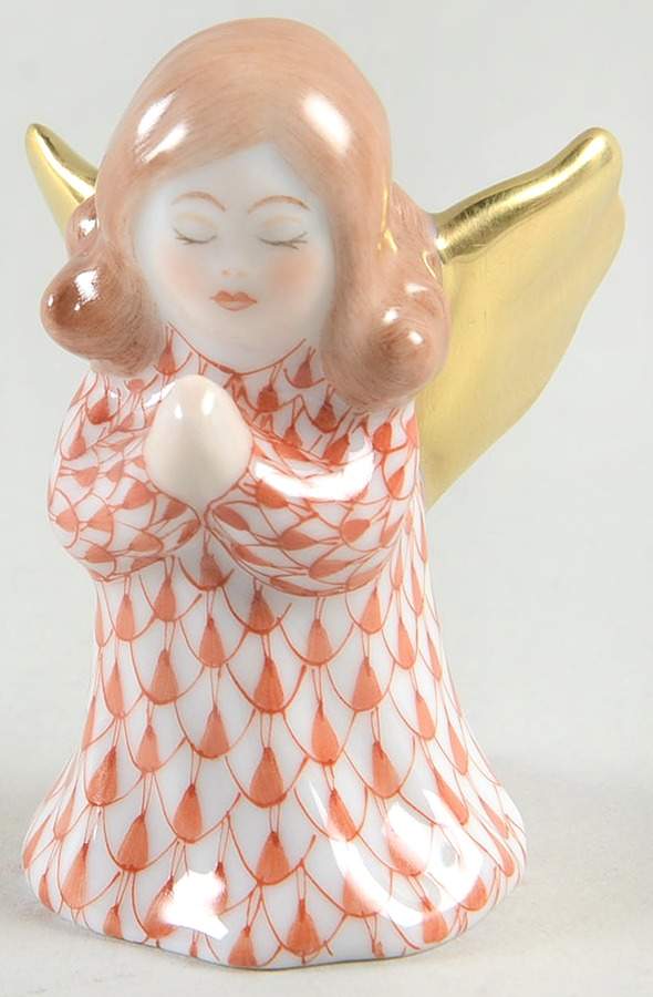 Religious Small Praying Angel-Rust - No Box by Herend-1