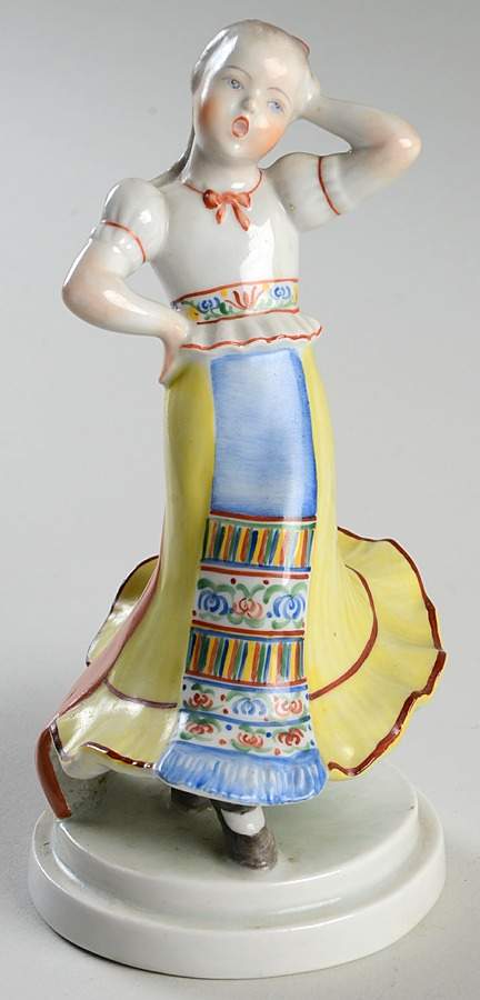 Children Girl Folk Dancer - No Box by Herend-1