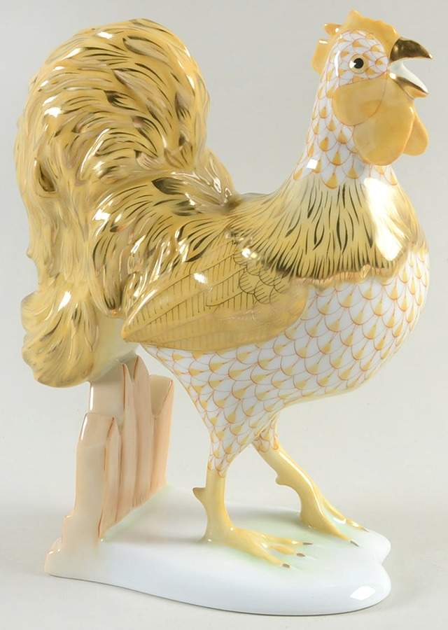 Kingdom Classic Henry The Rooster-Butterscotch - No Box by Herend-1