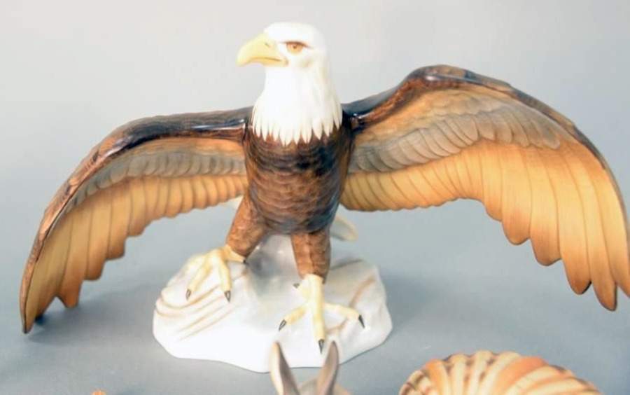 Kingdom Classic Bald Eagle-Natural - No Box by Herend-1