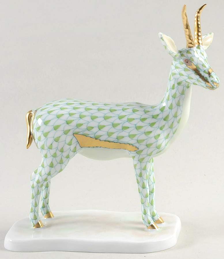 Wild Animals Cuviers Gazelle-Key Lime - No Box by Herend-1