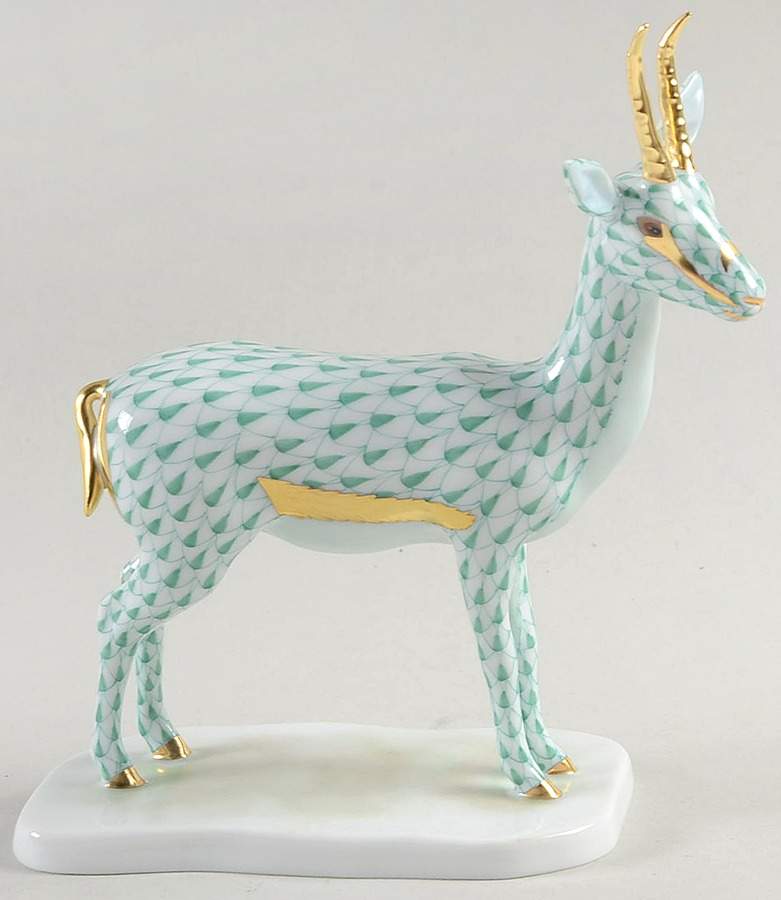 Wild Animals Cuviers Gazelle-Green - No Box by Herend-1
