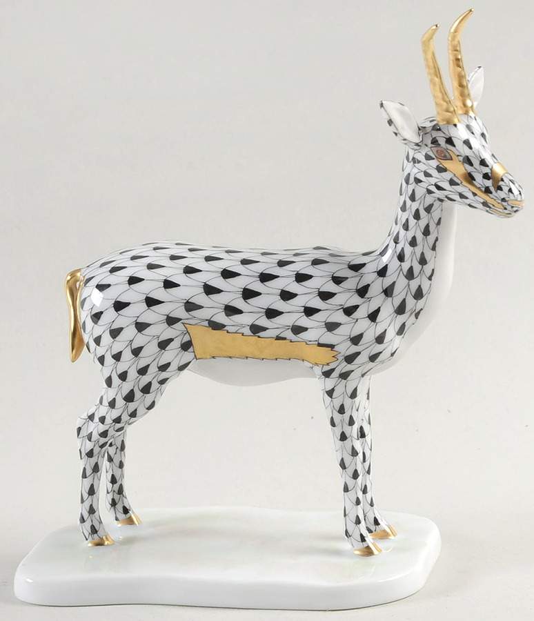 Wild Animals Cuviers Gazelle-Black - No Box by Herend-1