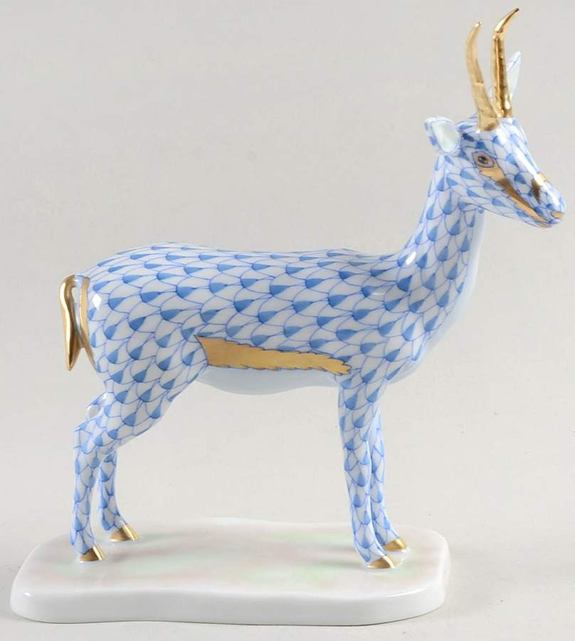 Wild Animals Cuviers Gazelle-Blue - No Box by Herend-1