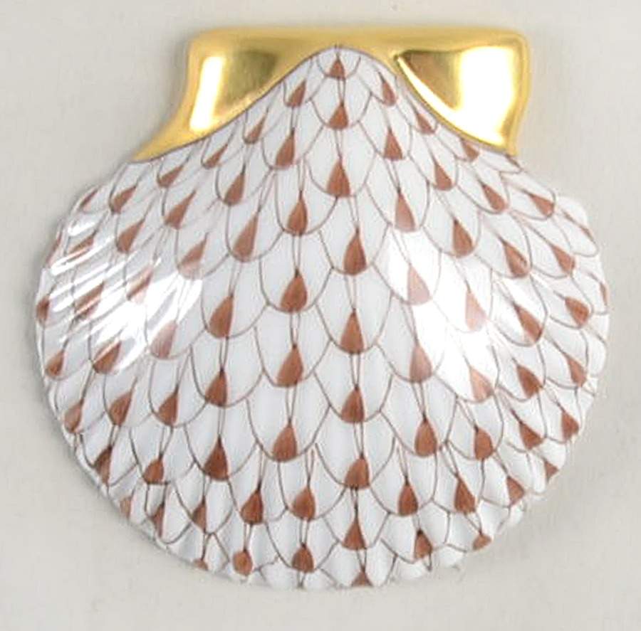 Shells Miniature Scallop-Chocolate - No Box by Herend-1