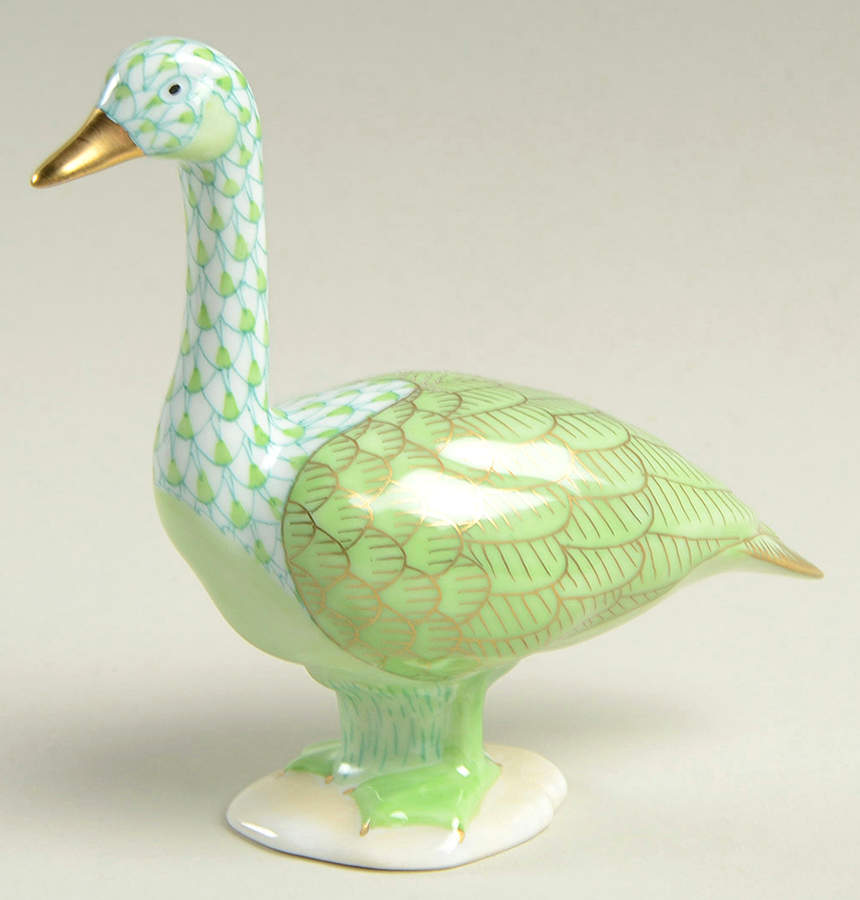 Waterfowl Canada Goose-Key Lime - No Box by Herend-1
