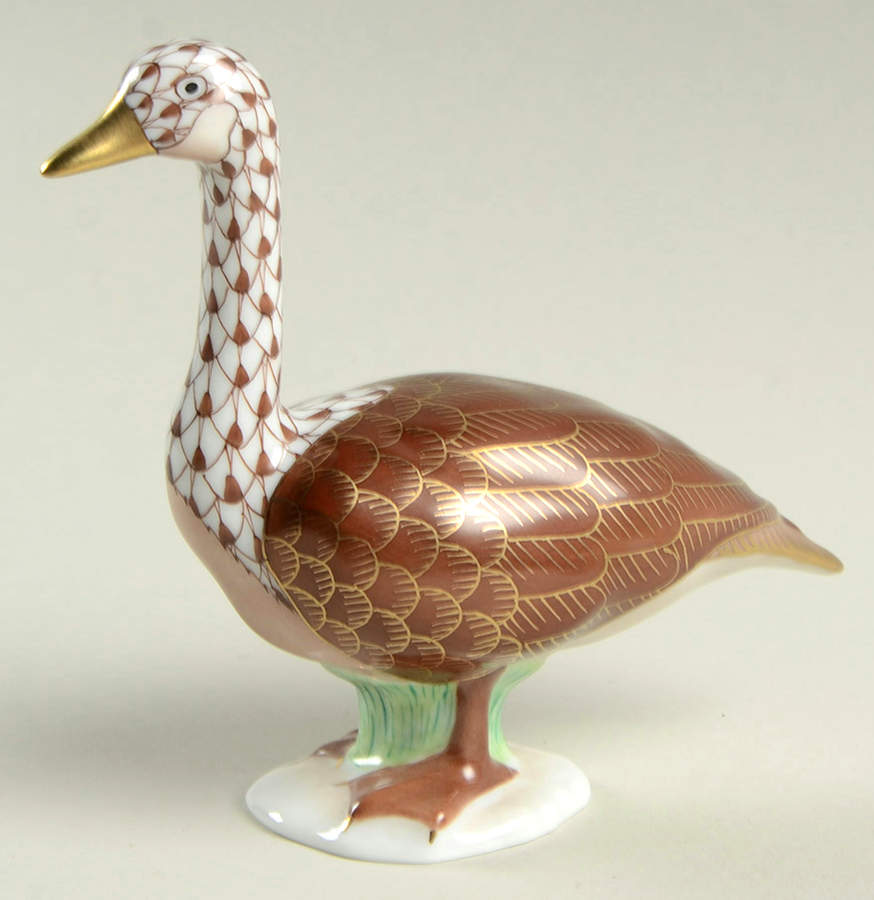 Waterfowl Canada Goose-Chocolate - No Box by Herend-1