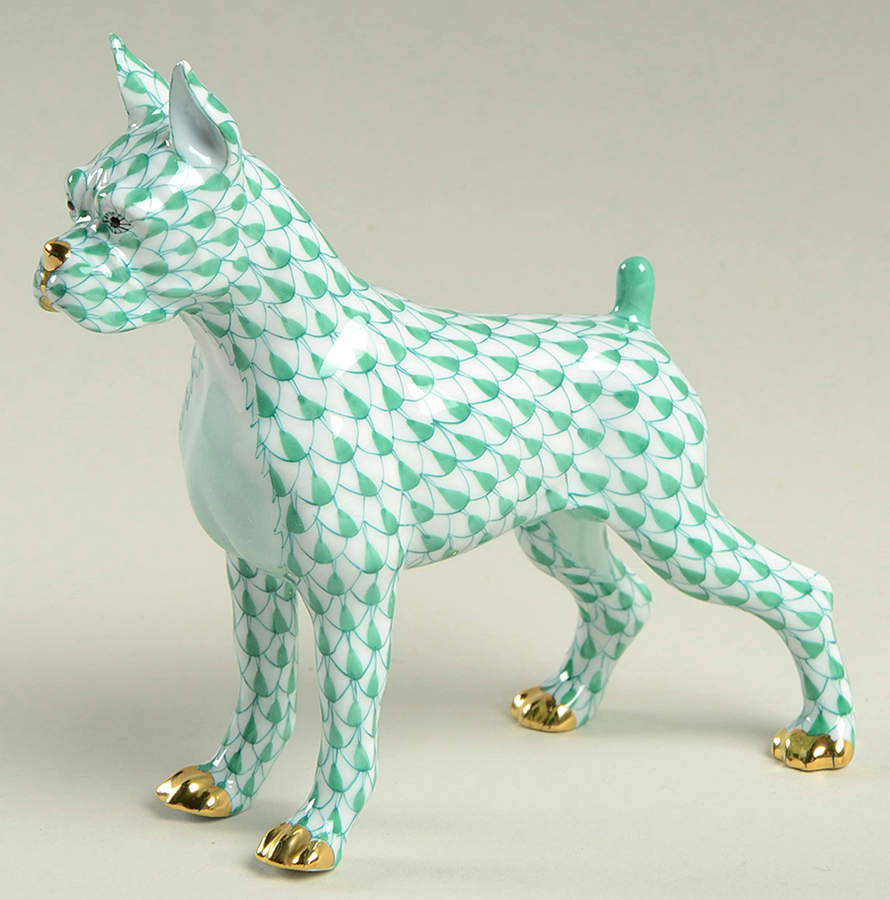 Dogs Boxer-Green - No Box by Herend-1