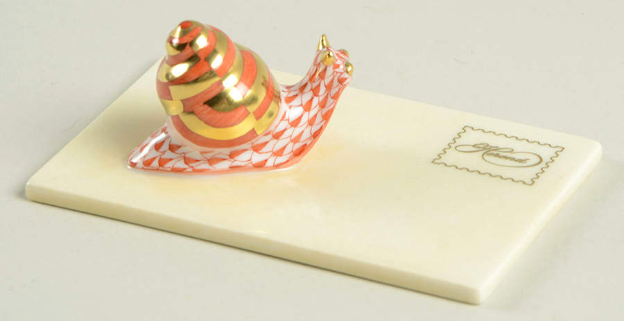 Bugs & Friends Snail Mail-Rust - No Box 60 by Herend-1