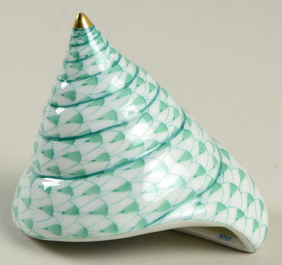 Shells Trochus Shell-Green - No Box by Herend-1