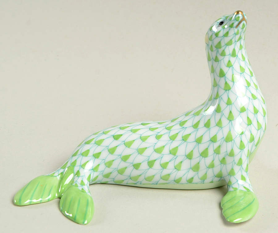 Sea Marine Animals Sea Lion-Key Lime - No Box by Herend-1