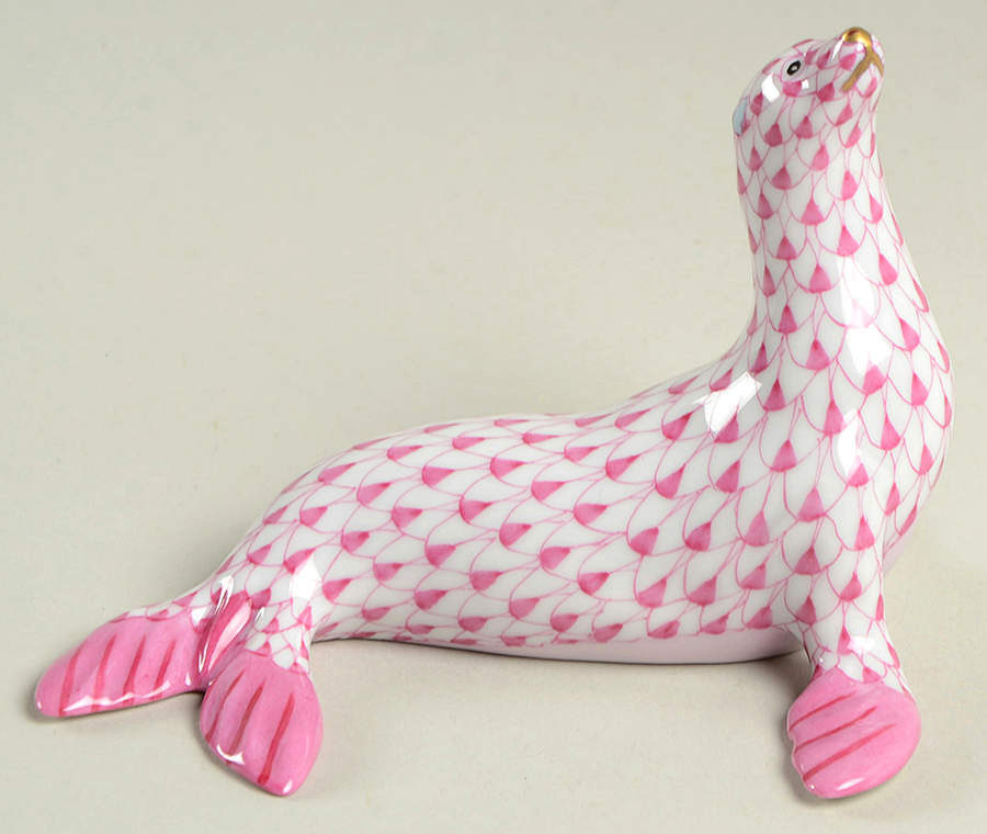Sea Marine Animals Sea Lion-Raspberry - No Box by Herend-1