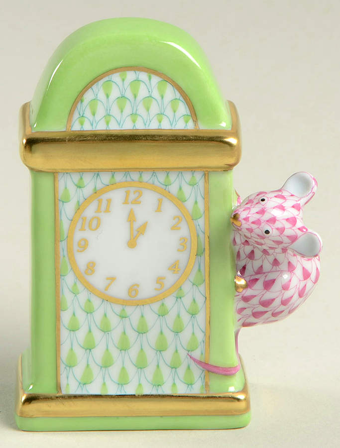 Nursery Rhymes-Fairy Tales Hickory Dickory Dock-Key Lime - No Box by Herend-1