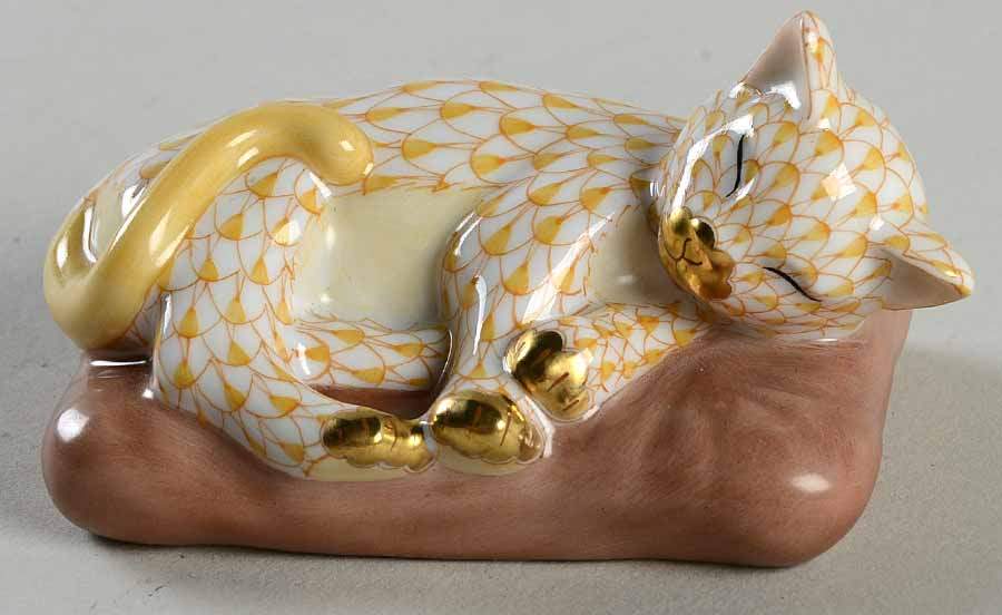 Cats Sweet Dreams-Butterscotch - No Box by Herend-1