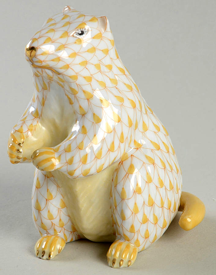 Rodents Groundhog/Woodchuck-Butterscotch - No Box by Herend-1
