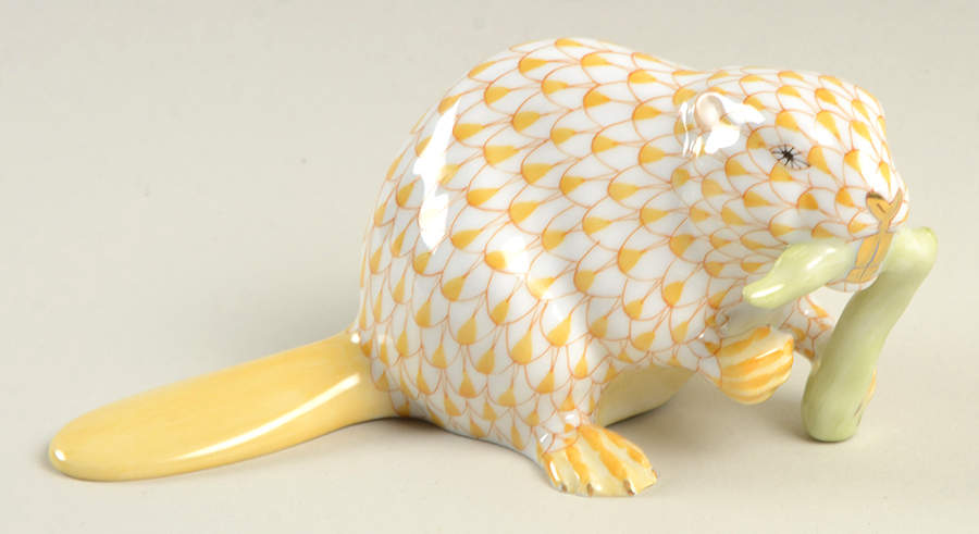 Rodents Beaver-Butterscotch - No Box by Herend-1