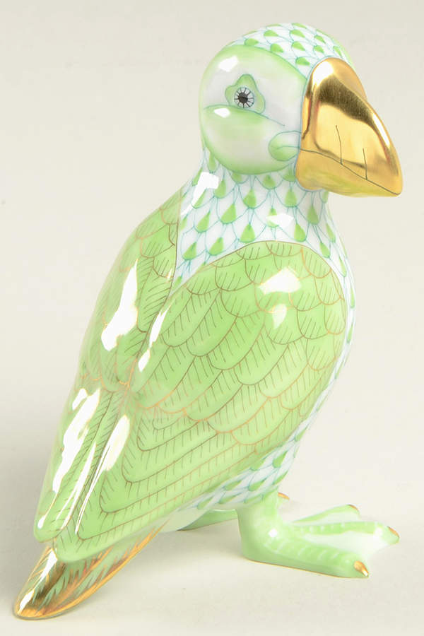 Birds Puffin-Key Lime - No Box by Herend-1