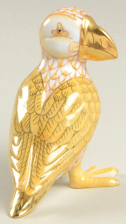 Birds Puffin-Butterscotch - No Box by Herend-1