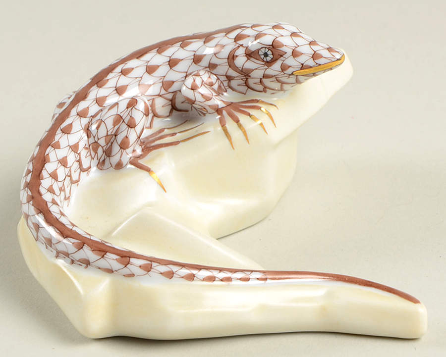 Reptiles-Snakes Lizard-Chocolate - No Box by Herend-1