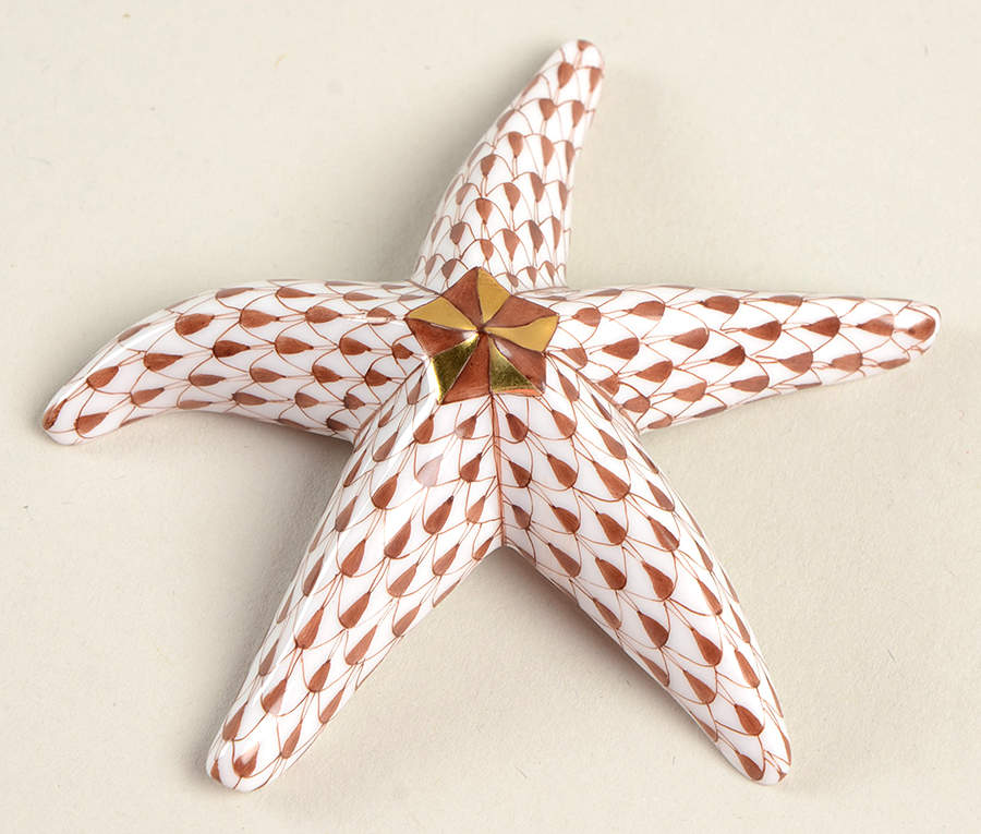 Shells Miniature Starfish-Chocolate - No Box by Herend-1
