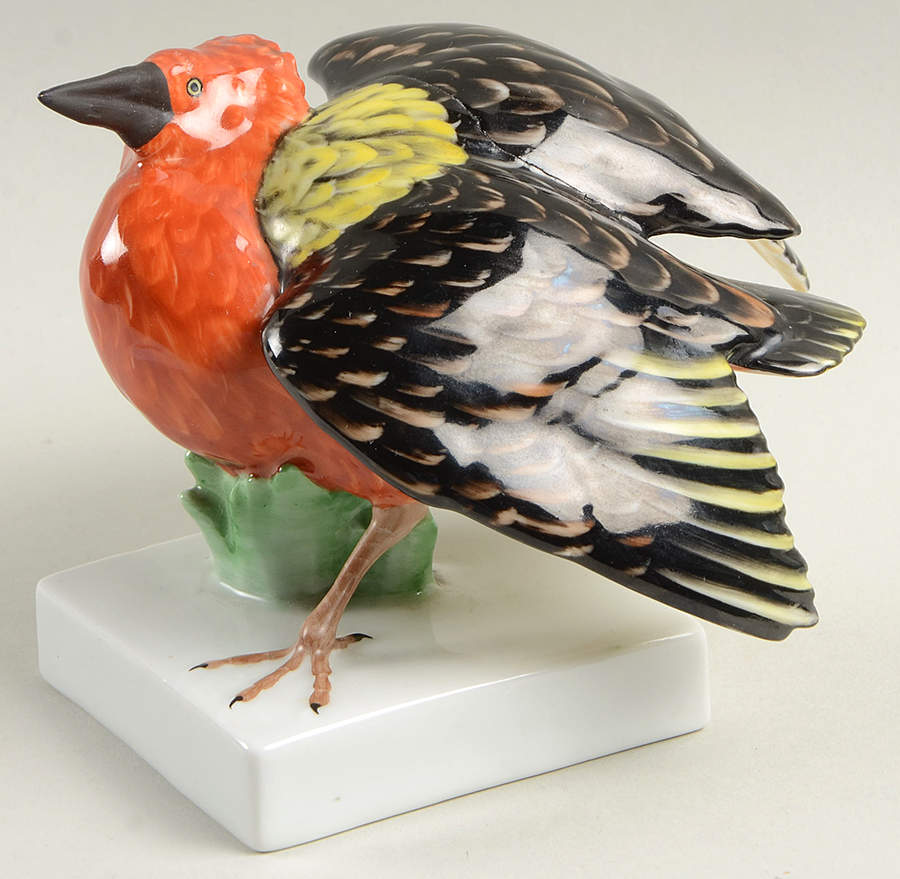Birds Bird-Red Body - No Box by Herend-1