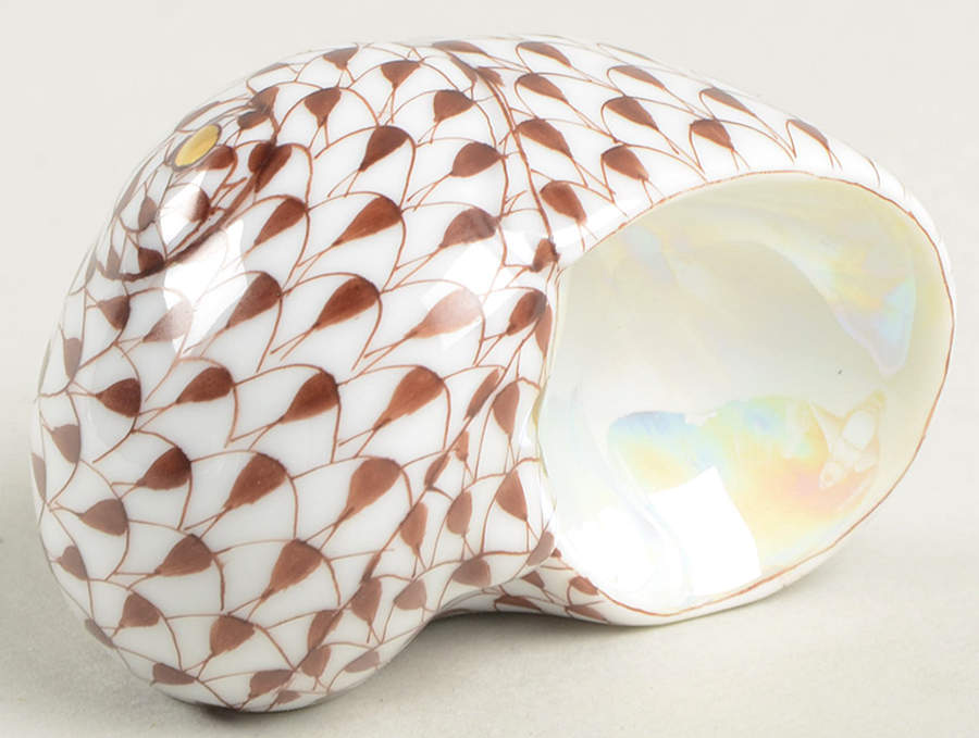 Shells Shark Eye Shell-Chocolate - No Box by Herend-1